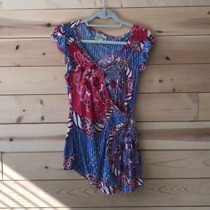 Symmetrical colorful Anthropologie top